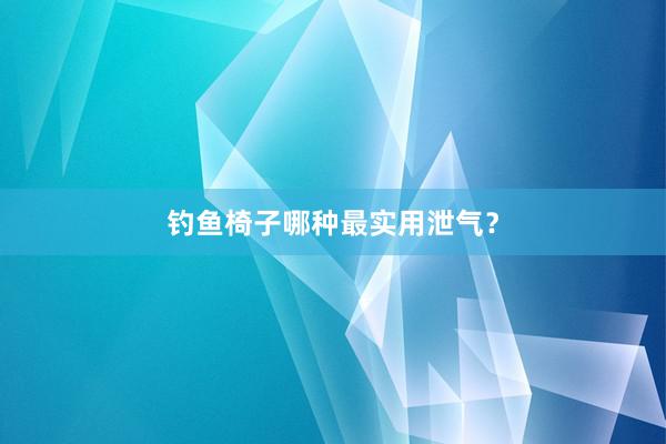 钓鱼椅子哪种最实用泄气？